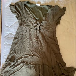 Sage Green Mini Dress